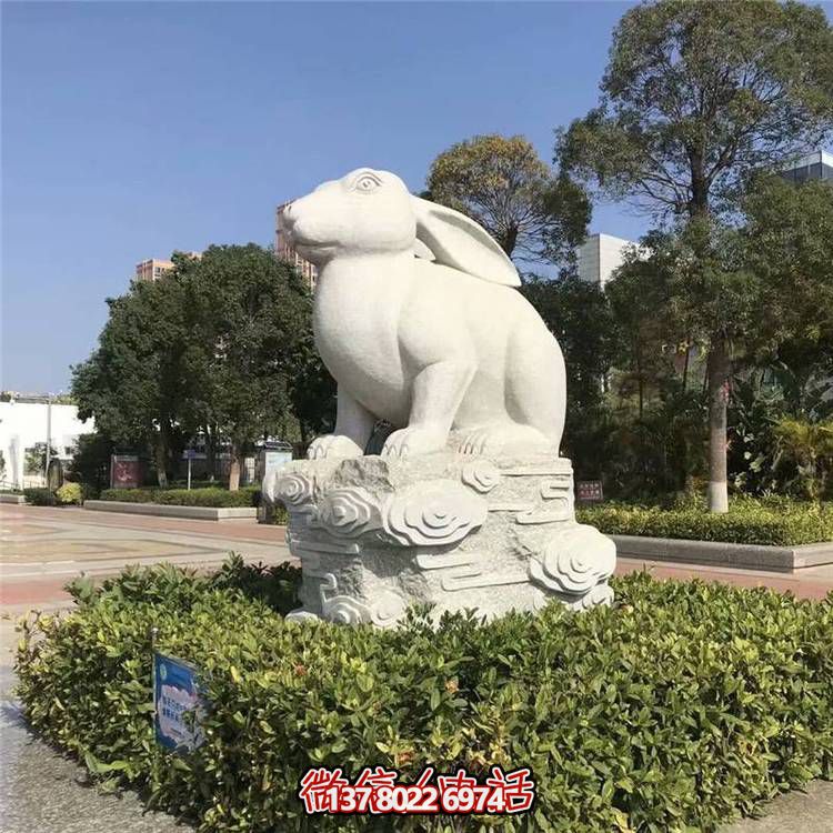 精美十二生肖大理石石雕，高端戶外園林裝飾